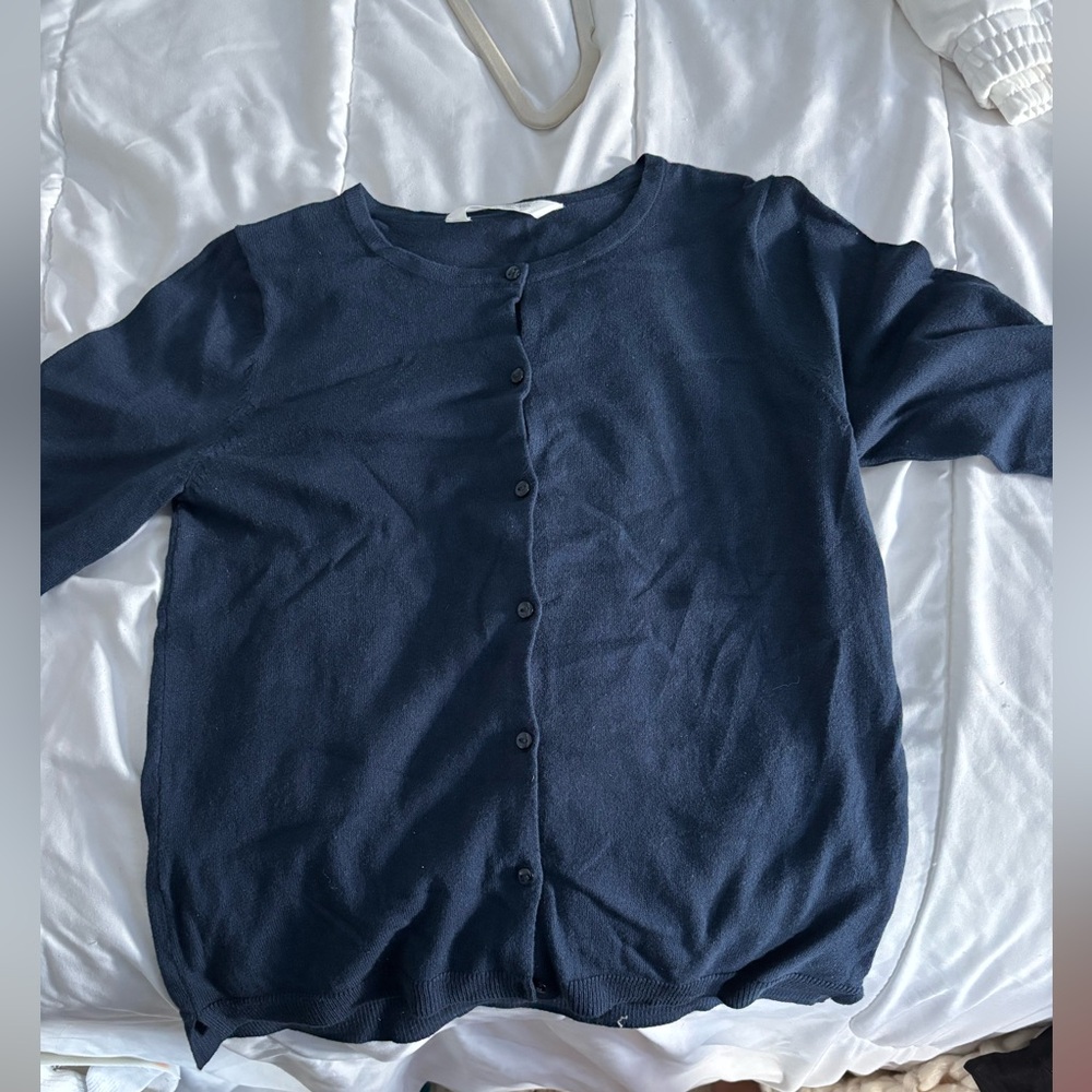 Blue cardigan